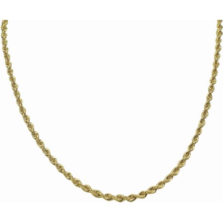 10kt Gold over Sterling Silver Rope Chain, 20"