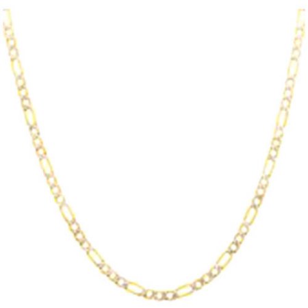 10kt Yellow Gold over Sterling Silver Figaro Chain, 20"