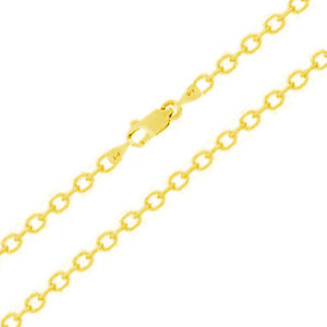 14k Solid Gold Oval Cable Chain with Lobster Claw Clasp;1.7mm Thick- 18" Inch's