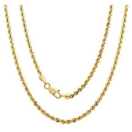 A 14kt Yellow Gold Rope Chain, 18"