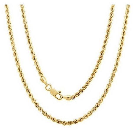 A 14kt Yellow Gold Rope Chain, 20"