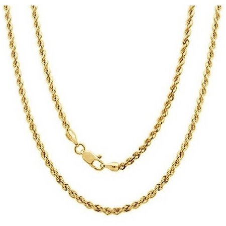 A 14kt Yellow Gold Rope Chain, 22"