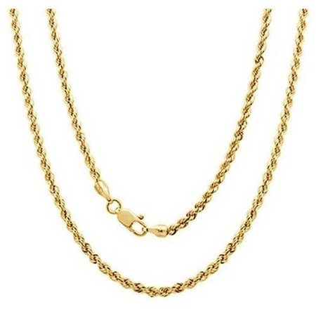 A 14kt Yellow Gold Rope Chain, 24"