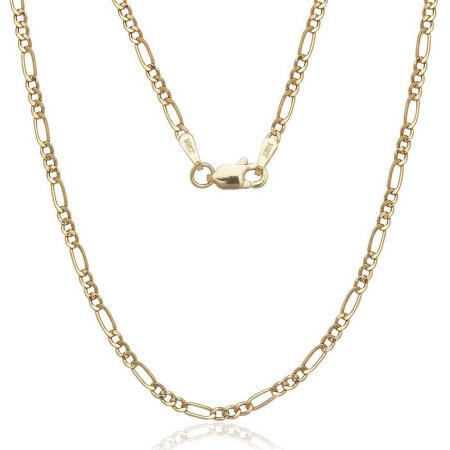 A Solid 14kt Gold Figaro Chain, 22"