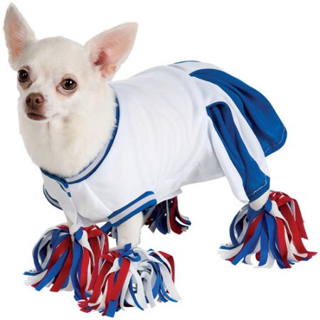 Blue Cheerleader Dog Costume Large