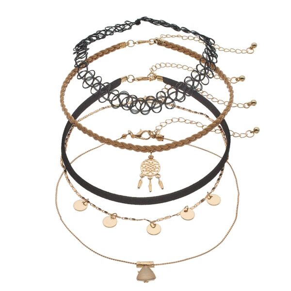 Choker Necklace Set, Women's, Gold