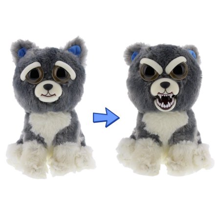 Feisty Pets by William Mark- Sammy Suckerpunch- Adorable 8.5â Plush Stuffed Dog That Turns Feisty With a Squeeze!
