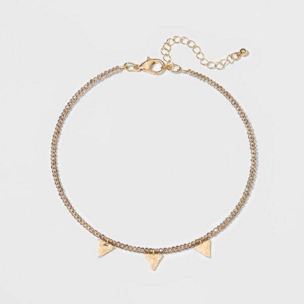 Get Gem by Gemelli Triangle Choker - Ceramic Gray, Size: Small, Gold