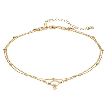 LC Lauren Conrad Ball Chain Double Strand Choker Necklace, Women's, Gold