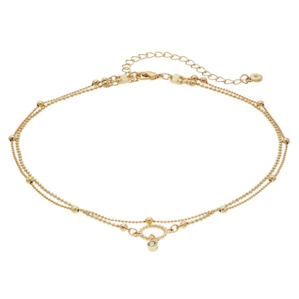 LC Lauren Conrad Ball Chain Double Strand Choker Necklace, Women's, Gold