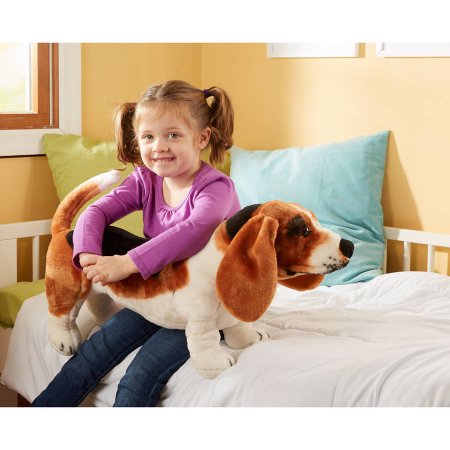 Melissa & Doug Giant Basset Hound - Lifelike Stuffed Animal Dog