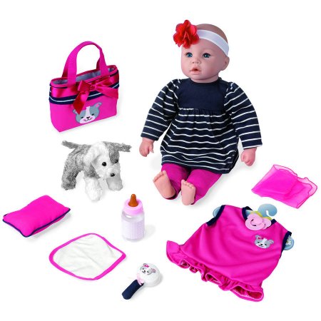 My Sweet Love 18" Baby Doll Gift set with Puppy