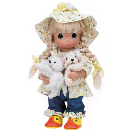 Precious Moments Dolls by The Doll Maker, Linda Rick, Raining Cats and Dogs, 12 inch doll