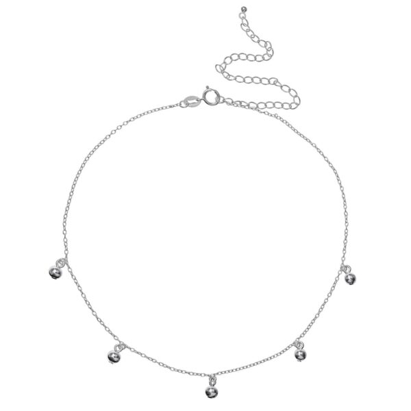 Primrose Sterling Silver Ball Station Choker Necklace, Women's