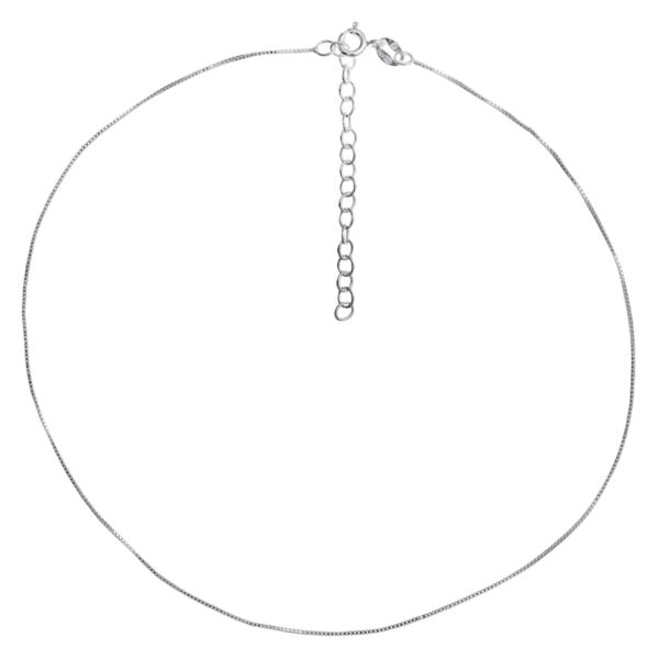 Primrose Sterling Silver Box Chain Choker Necklace, Women's, Grey