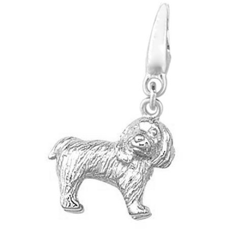 Women's Sterling Silver Cockapoo Dog Clip-On Charm