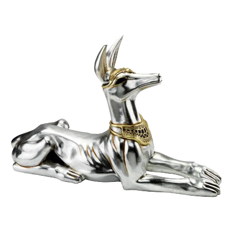 Sterling 925 Silver Gold Egyptian Dog