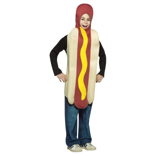 Kids' Hot Dog Costume - One Size Fits Most, Kids Unisex, Multi-Colored