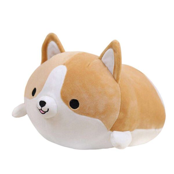 Cute Dog Plush Stuffed Toy Soft Cotton Puppy Pillow Gift for Kids(Orange)