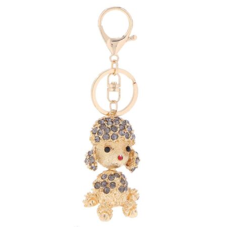 Cute Lovely Pet Dog Bling Pendent Crystal Keychain Keyring Car Keys Bag Holder Charm Jewelry Gifts