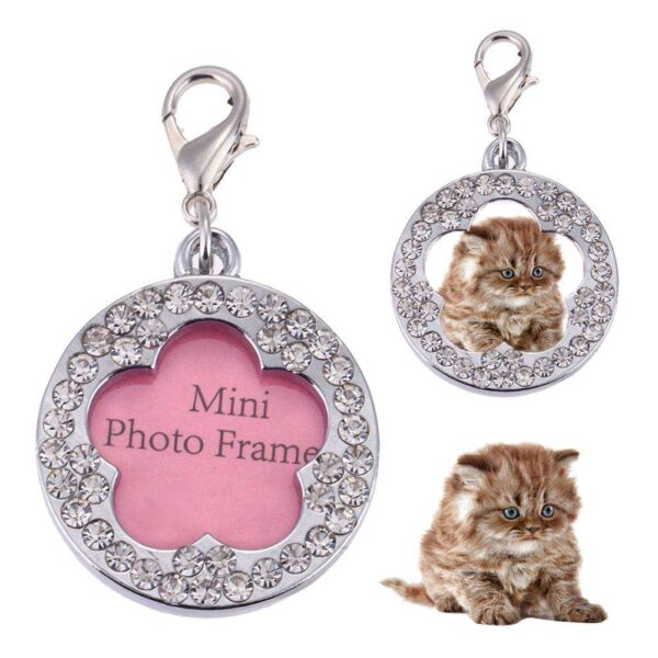 Pet Dog Charms Pendants Flower Blossom Alloy Name Card Anti Lost Dog Name Label Pendant&Necklace Creative Ornament
