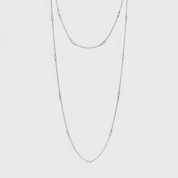 Choker and Long Layered with Crystal Stone Necklace - A New Day Silver