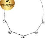DIAMOND FIVE CLUSTER drop necklace set choker diamond style diamond necklace
