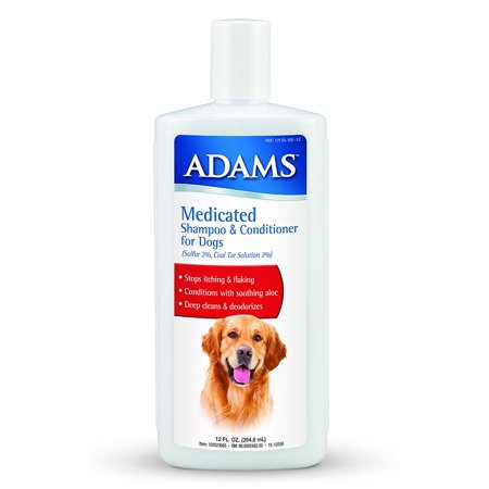 Adams Medicated Shampoo & Conditioner for Dogs, 12.0 FL OZ