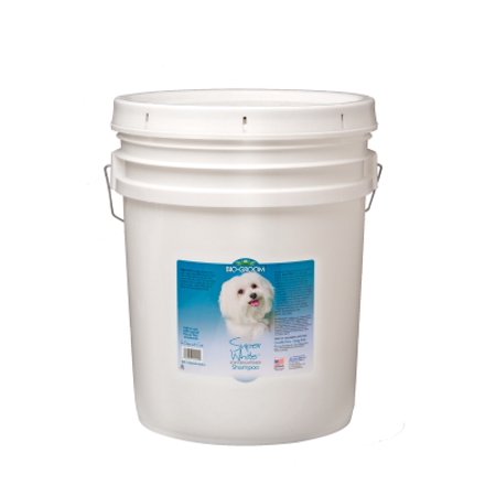Bio-Groom Super White 21150 Flea and Tick Coat Brightener Dog Shampoo, 5 gal, Floral Scent
