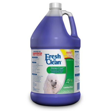 Lambert Kay Fresh 'n Clean Snowy-Coat Whitening Dog Shampoo, 1 gal, Vanilla