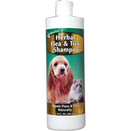 NaturVet Herbal Flea Shampoo for Dogs and Cats - 16 fl oz