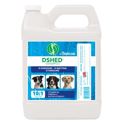 TropiClean D-Shed Dog Shampoo Solution, 1 gal