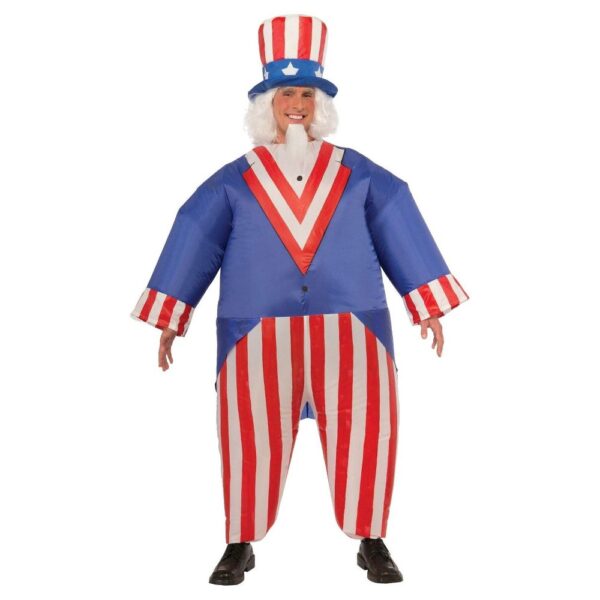 Men's Uncle Sam Inflatable Costume Red