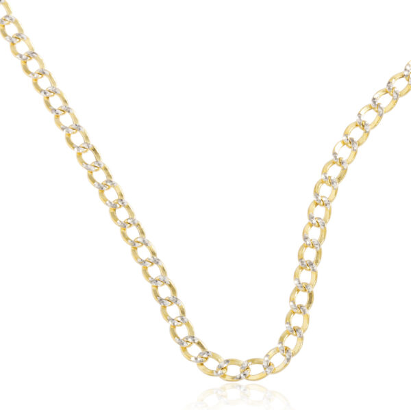 10k Yellow Gold 3.5mm Pave Cuban Chain- 16" 18" 20" 22" and 24" Available