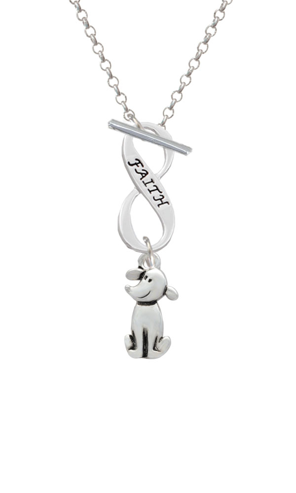 2-D Dog Faith Infinity Toggle Necklace