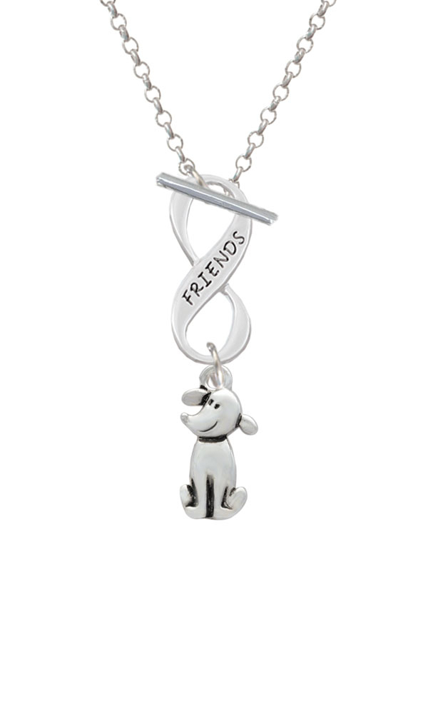 2-D Dog Friends Infinity Toggle Necklace
