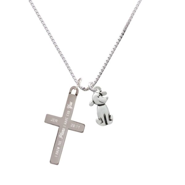 2-D Dog - Plans I Have for You - Cross Necklace