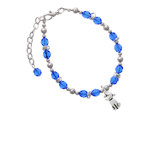 2-D Dog Royal Blue Beaded Bracelet