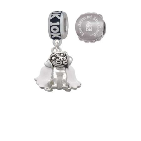 Dog Angel 10K Run She Believed She Could Charm Beads (Set of 2)