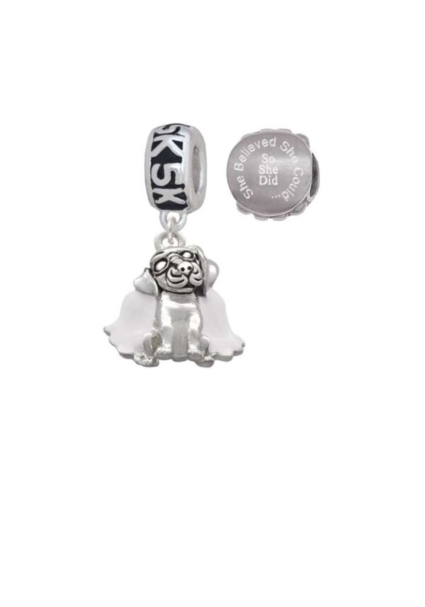 Dog Angel 5K Run She Believed She Could Charm Beads (Set of 2)