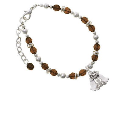 Dog Angel Brown Beaded Bracelet