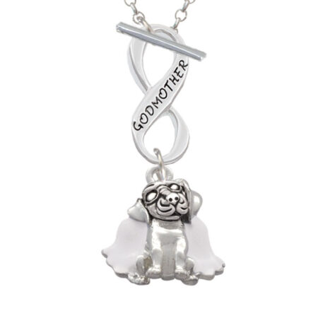 Dog Angel Godmother Infinity Toggle Necklace