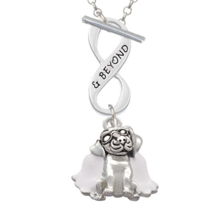 Dog Angel Infinity and Beyond Toggle Necklace