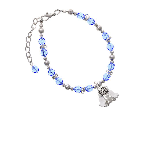 Dog Angel Light Blue Beaded Bracelet