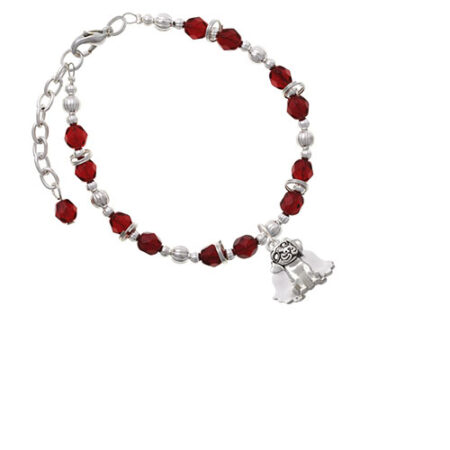 Dog Angel Maroon Beaded Bracelet