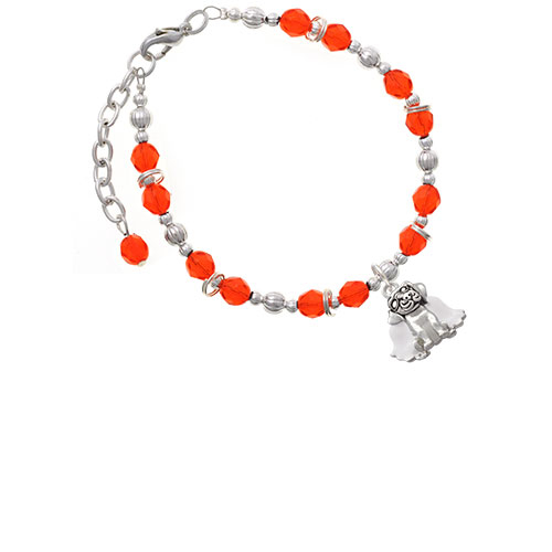 Dog Angel Orange Beaded Bracelet