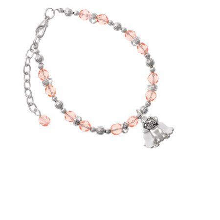 Dog Angel Pink Beaded Bracelet