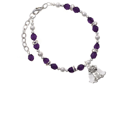 Dog Angel Purple Beaded Bracelet