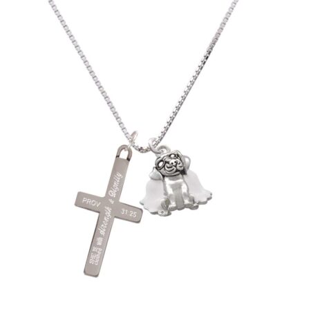 Dog Angel - Strength and Dignity - Cross Necklace