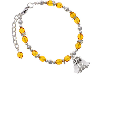 Dog Angel Yellow Beaded Bracelet
